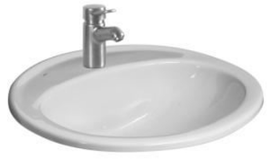 Obrázek JIKA-IBON 1301.0 umyvadlo zápustné 52 cm